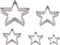 Star Cookie Cutters - Set of 5 Stainless Steel Stars - Five-Pointed Biscuit Molds for Fondant Cake & Cookies...