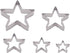 Star Cookie Cutters - Set of 5 Stainless Steel Stars - Five-Pointed Biscuit Molds for Fondant Cake & Cookies...