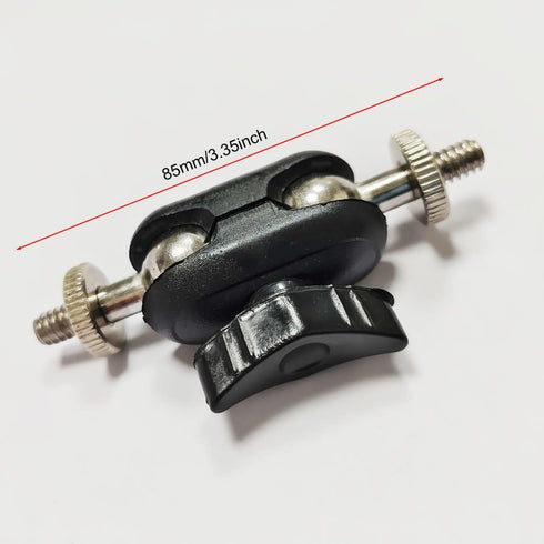 2 Pack Phone Holder Stand Arms Dual Head 17mm Ball Joint + 1/4'' Screw Heavy Duty Magic Arm Camera Mount Connector for Gopro Clamp Fill Light Ring...