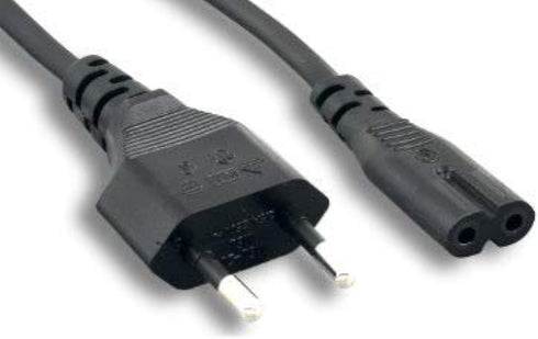 Kentek 6 Feet Ft US 2 Prongs AC Power Cord IEC320 C7 to EU Europe CEE 7/16 2 prongs AC Outlet Cable 18 AWG Black for Laptop Notebook International...