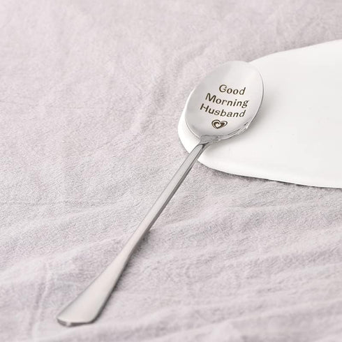 I Love You Gifts for Him Husband Good Morning Husband Spoon Happy Birthday Gift for Husband Hubby Valentines Anniversary Christmas Gifts for Dad F...