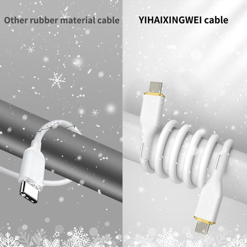 100W Type C Fast Charging Cable, 3.3ft USB C to USB C Charger Cable (White)......