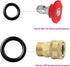 5 Pack Pressure Washer Spray Nozzles Tips + 40 Pcs O-Rings Replacement for 1/4 inch and 3/8 inch, 5 Degrees Nozzles 1/4 Inch Quick Connection Tips...