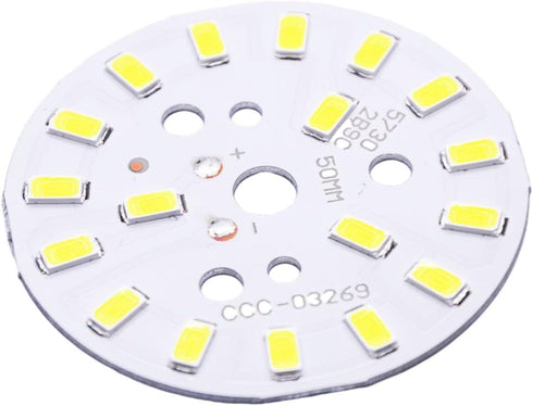 YXQ 5730 LED Chip Bulb Module 300mA 9W 18 LEDs Circular Pure White Super Bright 6000K High Power Aluminium Board for Replacing Floodlight Lamp(50m...