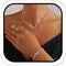 Rhinestone Butterfly Jewelry Set Silver Sparkly Crystal Necklace Chain with Bracelets and Earrings for Women(3PCS)...