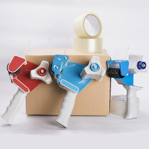 3 inch Packaging Tape Dispenser Gun Handheld Tape Gun for 3-Inch-Wide Clear Packaging Tape,Red...