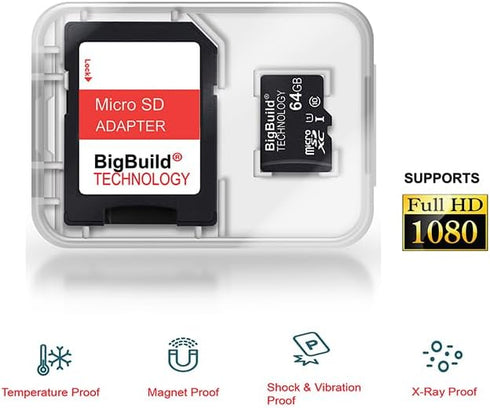 eMemoryCards 64GB Ultra Fast 80MB/s microSDXC Memory Card for Sony Handycam HDR-CX405, HDR-PJ410B Camcorder...