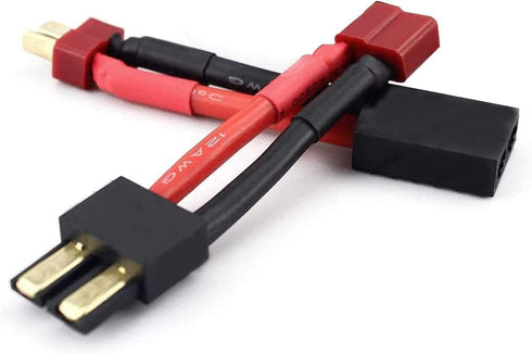 2pcs RC Lipo Battery Charger Conversion Cable Adapter Wire T Plug Male Female Connector Compatible with Slash, Rustler, Stampede, Bandit, E Revo L...