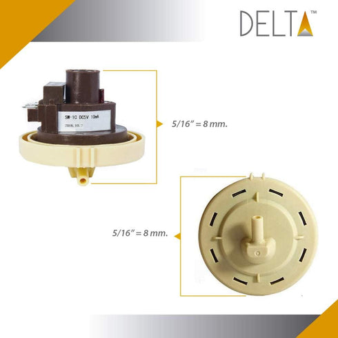 Washer Pressure Sensor Assembly DC96-01703C by DeltaTM for Samsung and LG, Replaces PS4217081 AP5581361