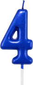 Blue Birthday Candles 4 Candle 4th Four Years Cake Bady Roman Numberal Cool Number Candle No 40 41 42 43 44 45 46 47 48 49...