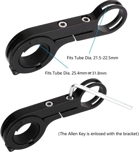 Yizhet Bike Handlebar Extender Double Extension Mount Holder Bicycle Handlebar Carbon Bracket for E-Bike...