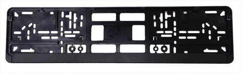 Standard Black Euro License Plate Holder - Universal Mounting Frame/Bracket...