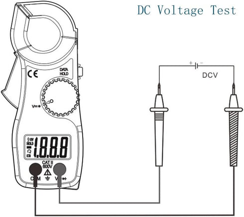 Digital Clamp Meter Multimeter AC/DC voltmeter, AC/DC Current, Resistance, Diode Tester With Overload Protection Results Recorder LCD Display...