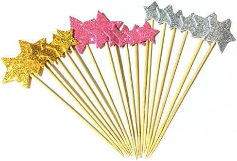 48 Pieces Little Star Toppers,Baby Shower Decor and Cupcake Party Picks...