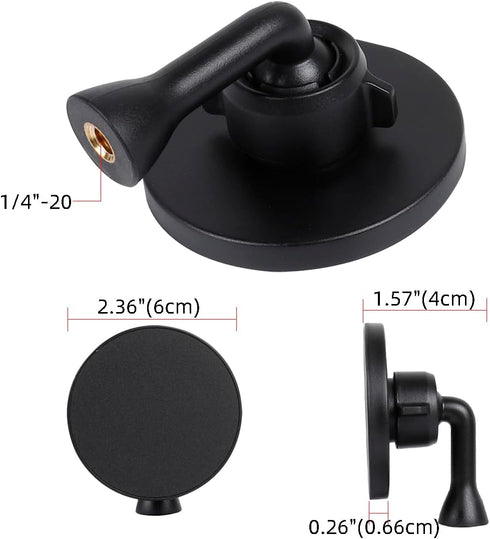 Magnetic Phone Tripod Mount Adapter with 1/4"-20 Hole Compatible with MagSafe for iPhone 15 14 13 12 Plus Pro Max Mini Series,Magsafe Case, Selfie...