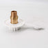 KIPA RV City water Fill inlet flange brass RV water hookup Connector FPT 1/2" Female thread 3" Flange white, With check valve backflow preventer i...
