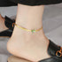 Green Butterfly Anklets for Women Waterproof Dainty 18k Gold Plated Ankle Bracelets Stainless Steel Cuban Link Foot Chain Anklet Summer Beach Foot...
