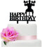 Black Acrylic Dumbbells Happy Birthday Cake Topper, Sports Theme Birthday Cake Topper (Dumbbells)...
