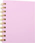 Spiral Notebook with Bandage and Inner Pockets, A5 PU Hardcover 8mm Ruled 70 Sheets/140 Pages Journals for Study and Office (Pink)...