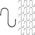 TWOMEM 3.7 Inch S Hooks 15 Pack for Hanging Large Electroplating Finish Non Slip Steel S-Shaped Hangers for Kitchen Plants Pots Pan Cups Towels Ut...