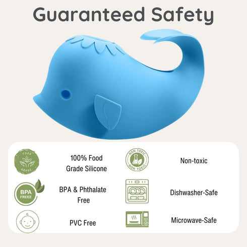 PandaEar Bath Spout Cover, Baby Bathtub Faucet Cover, Baby Shower Protector Cover for Kids Toddlers, Universal Fit -Whale (Blue)...