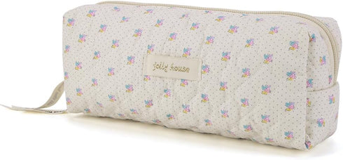 3PC Cotton Makeup Bag Floral Makeup Bag Aesthetic Makeup Bag Cosmetic Bags for Women Makeup Organizer Bag Storage Bag Set...