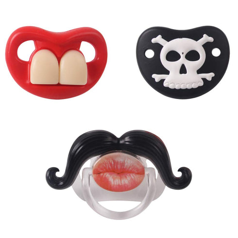 3PCS Funny Pacifiers for Babies | Funny Pacifier |Pacifier Mustache | Funny Pacifier | Baby Pacifier Funny boy | Funny Pacifiers for Baby boy|Funn...