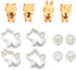 Cute Animal Cookie Cutters, Bear, Cat, Bunny, Piglet Cookie Cutter and Face Stamps, 8-Piece Set...