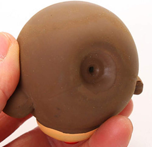 Brown Pet Dog Squeaky Toy, Lovely Monkey Shape Latex Chew Squeaker Toy, Chewing Teeth Cleaning and Training Toy for Dogs Monkey Dog Squeak Toys Pe...
