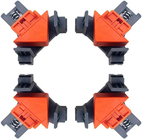 Angle Clamps 4PCS Right Angle Fixing Clip,Multi-function woodworking right angle clamp Adjustable Swing Corner Clamp, Corner Clip Fixer for Weldin...