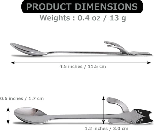 Japanese Crafted Metal Tea Spoons - Hookable Designs for Cups, Ideal for Tea Time & Breakfast - Durable, Hand Wash Recommended - Gift for Family a...