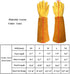 Heavy Duty Long Leather Garden Gloves Thorn and Cut Proof Garden Work Gloves (Medium, Yellow)...