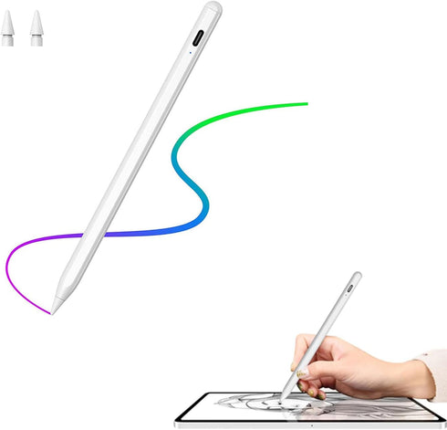 Stylus Pen with Tilt Sensitive & Palm Rejection, Active Pencil Compatible with (2018-2022) Apple iPad Pro 11/12.9 Inch, iPad 10.2 7/8/9th Generati...