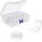 13 Pieces Small Plastic Craft 0rganizers and Storage, Transparent Box with Hinged Lid for Storage of Jewelry, Diamonds, DIY Art Craft Accessory...