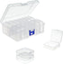 13 Pieces Small Plastic Craft 0rganizers and Storage, Transparent Box with Hinged Lid for Storage of Jewelry, Diamonds, DIY Art Craft Accessory...