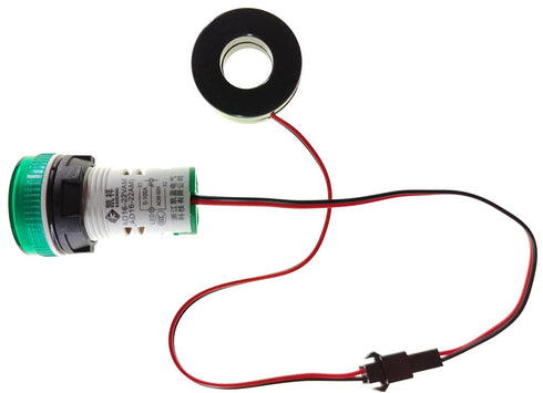 3pcs AC Current and Voltage Indicator with Two-Digit Display, 22mm Round Head LED Multi-Function Measuring Instrument Monitor Green red Yellow...