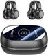 Wireless Earbuds Open Ear Clip Headphones Air Conduction Headphones LED Power Display Earphones Sport Bluetooth 5.3 Headphones (Black)...