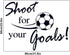 Soccer Stickers, “Shoot for Your Goals” Wall Art Soccer Ball Stickers Decals for Kids Room, Football Vinyl Sticker for Boys Bedroom Playroom Livin...
