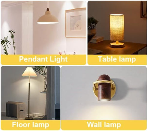 E12 Base Battery Operated Light Bulb with Remote, 2 Pack 3 AAA Battery Powered LED Light Bulbs, Dimmable Screw in Puck Light with Timer for No Har...