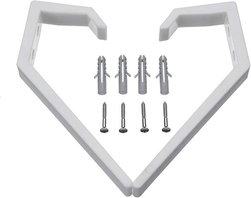 4PCS Helmet Holders Plastic Hanging Hooks Wall Mounted Hangers Hat Glove Bag Shoe Clothes Rack (White-4PC)...