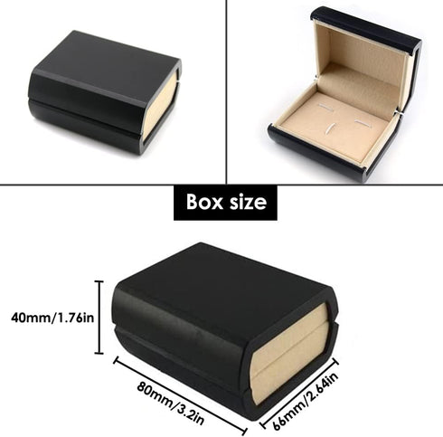Patty Both Deluxe Cufflink Tie Clip Cuff Links Storage Gift Box Jewelry Display Case (Black)...
