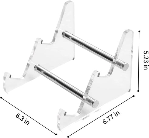 Acrylic Keyboard Display Stand 2-Tier Mechanical Keyboard Storage Rack Transparent Display Holder for Keybpard Tablet Picture Frames...