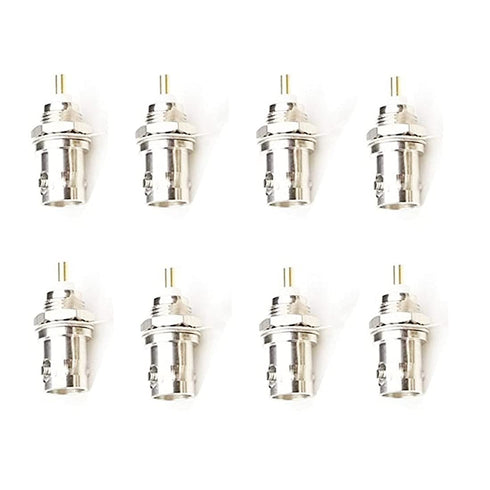 BNC Chassis Panel Mount Socket Female Jack Solder Type Connectors Adapter 8Pack...