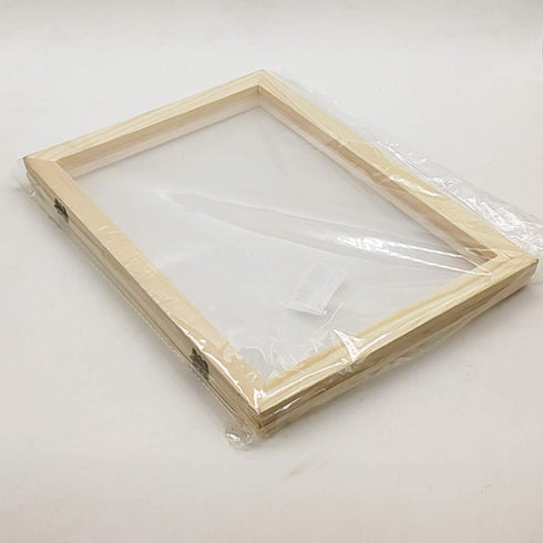 Worown A5 Size Paper Making Screen, Natural Wooden PaperMaking Mould, 7.5 x 10 inch Wooden Paper Making Frame for DIY Paper Craft and Dried Flower...