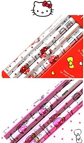 Sanrio Hello Kitty 4pcs School Pencil Gift Stationery Set : Pink (Pink)...