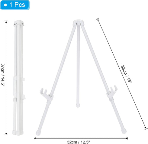 PATIKIL 1Set Tabletop Easel Stand for Display, 14in Table Top Easel Stand Small Portable Tripod Aluminum for Signs Poster Art Painting Decor Pictu...