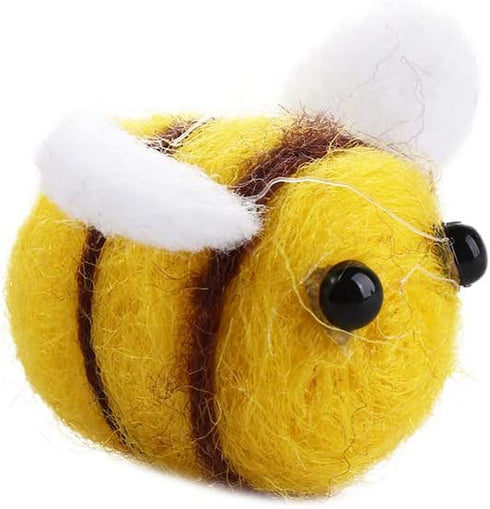 20 Pcs Wool Felt Bumble Bee,Cute Bee Craft Ball,Mini Crafts Ball Bumble Bee,for Baby Shower Decoration DIY Craft Jewelry Accessory...