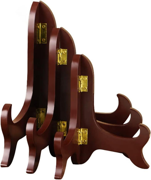 Wooden Display Stand Plate Displaying Holders Photo Frame Holders Picture Easel Stand Book Stands Home Art Decoration for Desk Tabletop 6 inches...