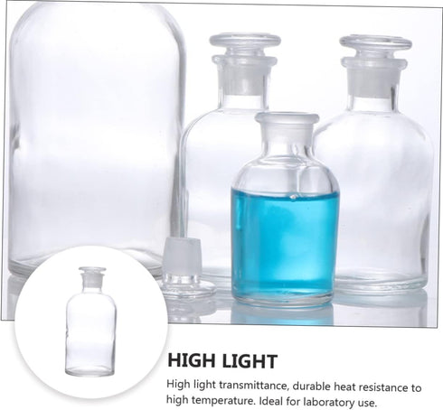 1pc Reagent Bottle Powder Container Clear Liquid Storage Bottles Lab Vials Small Apothecary Jars Lab Bottles & Jars Vials Empty Medicine Bottle So...