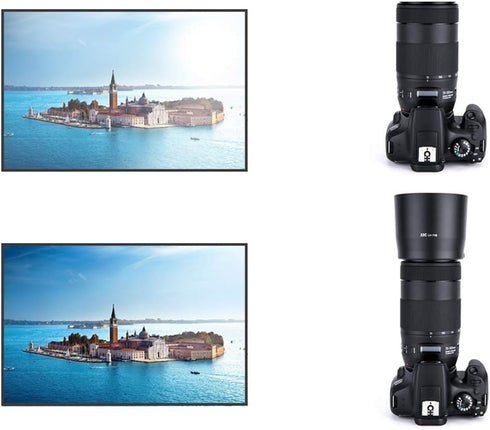 JJC ET-74B Bayonet Dedicated Lens Hood Shade for Canon RF 100-400mm f/5.6-8 IS USM and Canon EF 70-300mm f/4-5.6 IS II USM Lens, Replaces Canon ET...